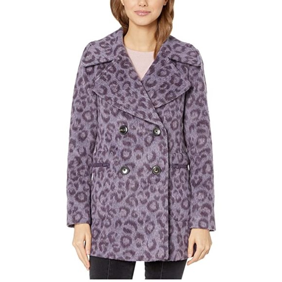 kate spade brushed leopard coat